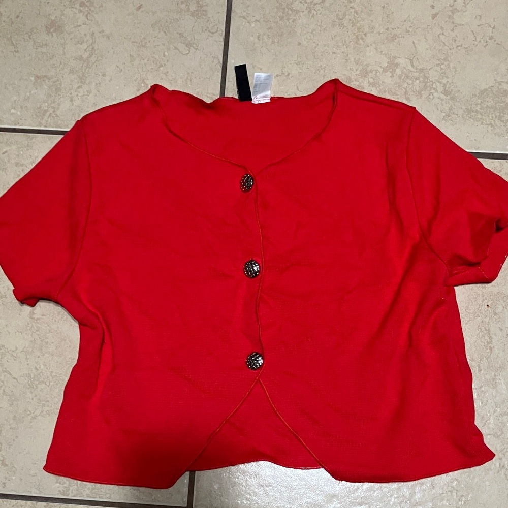 H&M Bright Red Knit Top